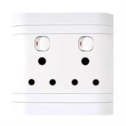 Lesco Double Switch Socket With Flush Cover