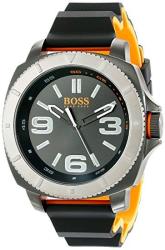 Boss Orange Men's 1513109 Sao Paulo Two-tone Watch With Black Silicone Band