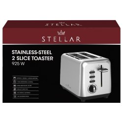 Stellar Stainless Steel 2 Slice Toaster 925 W