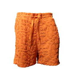 A6708 Jacq-mono Drawstring Shorts Orange - Orange 2XL