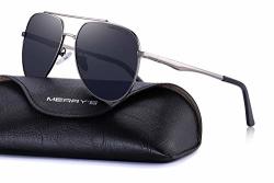 Merry's Classic Pilot HD Polarized Sunglasses For Men Women Fashion Driving Sun Glasses 60MM S8316 Gray 60
