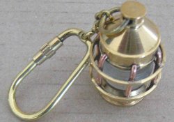 Ship Lamp Solid Brass Key Chain Nb7