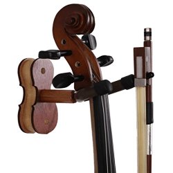 Violin Hanger Crosstree Hardwood Rosewood Violin Hook With Bow Hanger For Wall Amount Home & Studio Use Rosewood