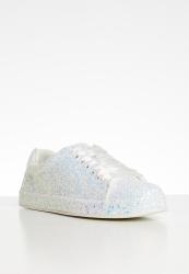 Call It Spring Sauwia Glitter Lace-up Sneaker - White