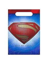 Superman Man Of Steel Favor Bags 8CT By Hallmark