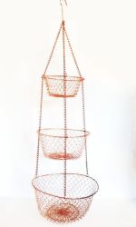 Whole Price 3 Tier Hanging Metal Basket 7 Available