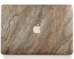 Woodwe Real Stone Macbook Skin For Mac Pro 13 Inch Retina Display Model: A1425 A1502 Late 2012 - Early 2015 Natural Burning Forest Stone Top Only