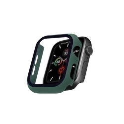 44MM Hard Case With Glass Protector For Samsung Galaxy Watch 4-DARK Green