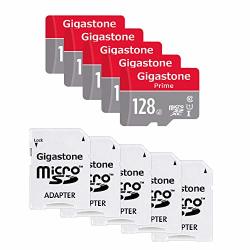 Gigastone 128GB 5-PACK Micro Sd Card With Adapter U1 C10 Class 10 Full HD Available Micro Sdxc Uhs-i Memory Card