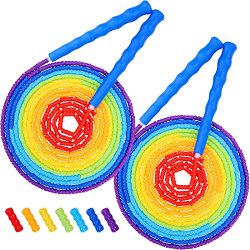 Supertrip Double Dutch Jump Rope 16 Ft 2 PACK 1 Pack Long Jump Rope For Kids Adults Soft Beaded Jump Rope Playground Jump Rope Adjustable