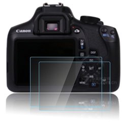 Pctc Tempered Glass Screen Protector Skin Film For Camera Canon 1200D Eos 1300D Eos Rebel T5 Anti-scratches Anti Dust Anti Fingerprint 2 Pack