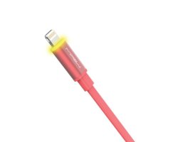 MiPOW Glowsync Mfi Certified Lightning Power Cable With LED in Red