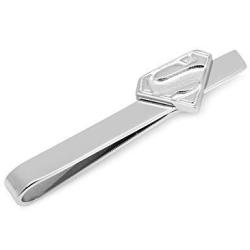 Dc Comics Stainless Steel Superman Recessed Shield Tie Bar Officially Licensed