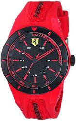 Ferrari Men's Redrev Stainless Steel Quartz Watch With Rubber Strap Red 20 Model: 840005