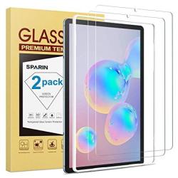 Galaxy Tab S6 Screen Protector 2-PACK Sparin 9H Hardness Tempered Glass Screen Protector For Samsung Galaxy Tab S6 10.5 Inch With S Pen Compatible Bubbles-free