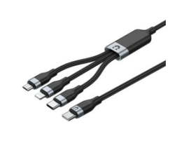 UNITEK C14101BK 1.5M 3-IN-1 Type-c To Lightning Type-c Micro USB Multi Charging Cable