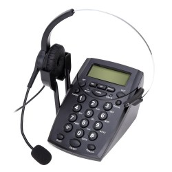 Ht500 Headset Telephone Desk Phone Headphones Headset Hands-free Call Center Noise Cancellation Mona