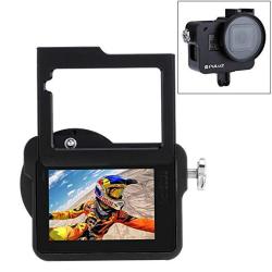 PULUZ For Gopro New Hero 2018 Gopro HERO6 5 Cnc Aluminum Alloy Housing Shell Case Protective Cage With Insurance Frame & 52MM Uv Lens Black