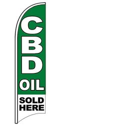 4LESS Cbd Oil Sold Here Windless Swooper Flag Feather Banner Sign Flag Only Gb