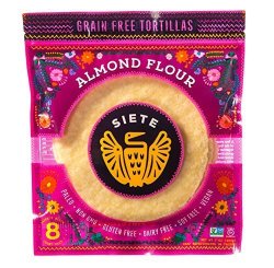 Siete Almond Flour Grain Free Tortillas 8 Tortillas Per Pack 6-PACK 48 Tortillas