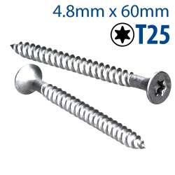 R-wo-t Screws For Steel Max 0 9 T25 4 8X60MM Zinc Fl Box Of 100