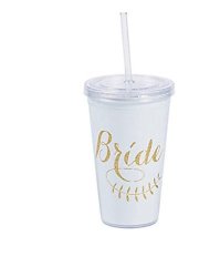 Plastic Tumbler With Lid & Straw Choose Your Own Gold Glitter