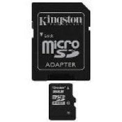 Kingston MicroSDHC Class 4 16GB Memory Card With SD Adapter