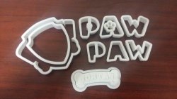 Paw Patrol Dog Badge Logo Cookie Cutter