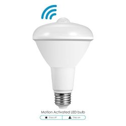 Lohas Motion Sensor Light Bulb LED 100W Equivalent 12W Daylight White 5000K LED Flood Light BR30 E26 Medium Base Motion Activated Outdoor indoor Night Light Bulbs For