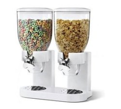 2L Dual Cereal Dispenser-white