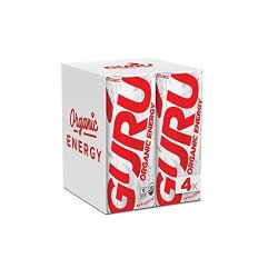 Guru Lite Natural Energy Drink Low-calorie Organic Energy Sweetened With Stevia 8.4-OUNCE Pack Of 4