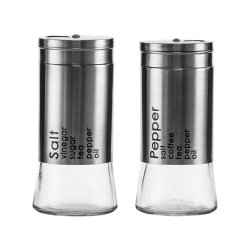 Glass Salt & Pepper Shakers 2 Piece Set