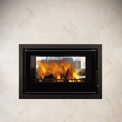 C&a Cristal 98 Double Sided - Built-In Fireplace - 100MM Glass Frame