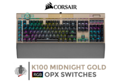 Corsair K100 Optical Mechanical Gaming Keyboard Midnight Gold