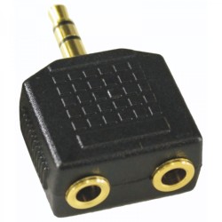 Ellies 3.5mm Stereo Jack To 3.5mm Double Stereo Socket