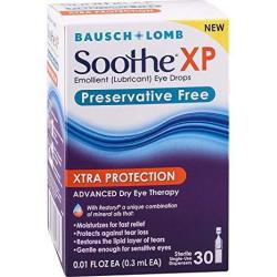 Soothe Xp Preservative Free Xtra Protection Dry Eye Drops 30 Single-use Dispensers Pack Of 2