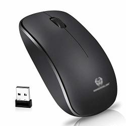 Gaming Mouse 2.4G High Speed Transmission 1200DPI Precise Positioning 10 Meters Wireless Receiving Distance Ergonomic Design Prevention Mouse Hand Black