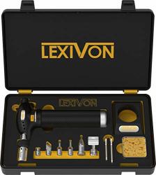 Lexivon Butane Torch Multi-function Kit Premium Self-igniting Soldering Station With Adjustable Flame Pro Grade 125-WATT Equivalent LX-771