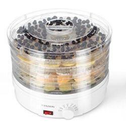 Flexzion Dehydrator For Food Fruit - Electric Food Saver Fruit Dehydrator Preserver Dry Fruit Dehydration Machine With 5 Stackable Tray