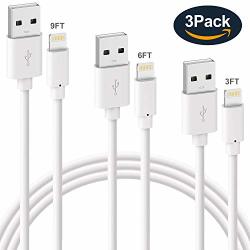 Mfi Certified Iphone Lightning Cable - Ilikable 3PACK 3FT 6FT 9FT Iphone Charger Cord Apple Cable Compatible With Iphone 11 XS Max Xr X