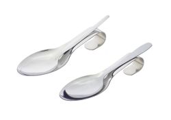2 X Heavy Duty Flat Spoon Rest And 2 X Serving Spoons - Value Combo