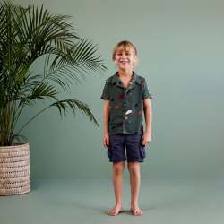 Boy's Shirt - Green Terrazzo - 7-8 Years