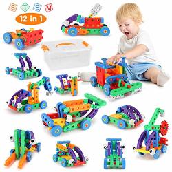 Fansteck 12 In 1 Stem Building Toys Creative Construction Engineering Building Blocks Learning Stem Toys For Ages 3 4 5 6 7 8 9