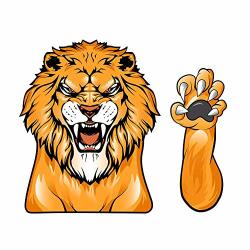 Taimot 3D Creative Cartoon Angry Lion Moving Paws Auto Rear Windshield Vehicle Window Wiper Decal Stickers Cartoon Funny Reflective Car Styling Window Wiper Decals