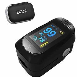 Bimzuc Blood Oxygen Saturation Monitor Heart Rate And Fast SPO2 Reading Oxygen Meter With Large Digital Oled Display -protective Pouchand And Lanyard Included