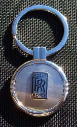 Rolls Royce Black Keychain With Free Engraving