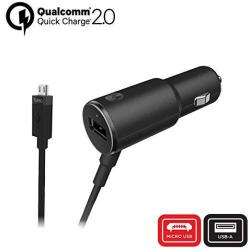 Motorola Turbopower 25 QC2.0 Micro-usb Car Charger With Extra Usb-a Port For Moto G3 G4 G5 G5S Micro USB Devices Retail Box