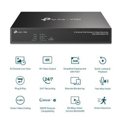 TP-link 4CH Nvr + Poe 4K HDMI Video Output & 16MP Decoding Capacity