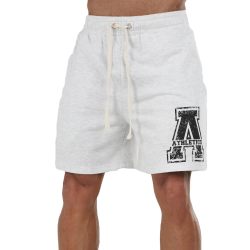 Athletico Mens A-Logo Shorts in Ice Melange & Black