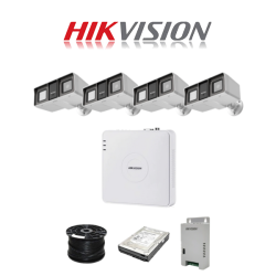 New Hikvision 4 Ch Turbo HD Kit - Embedded Dvr - 4 X Hikvision 2MP Smart Hybrid Light Audio Camera 60M Night Vision